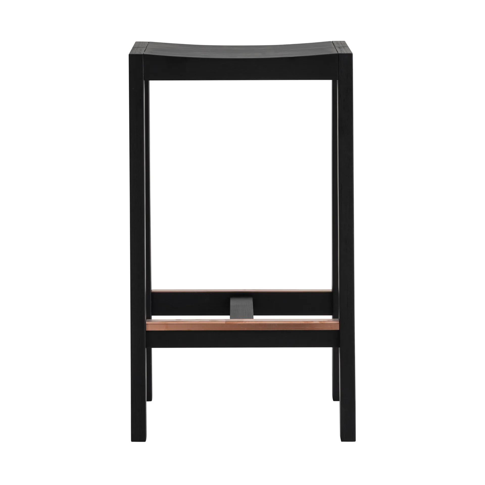 016 Maasto Bar Stool barpall, Svartbetsad furu, 65 cm Vaarnii