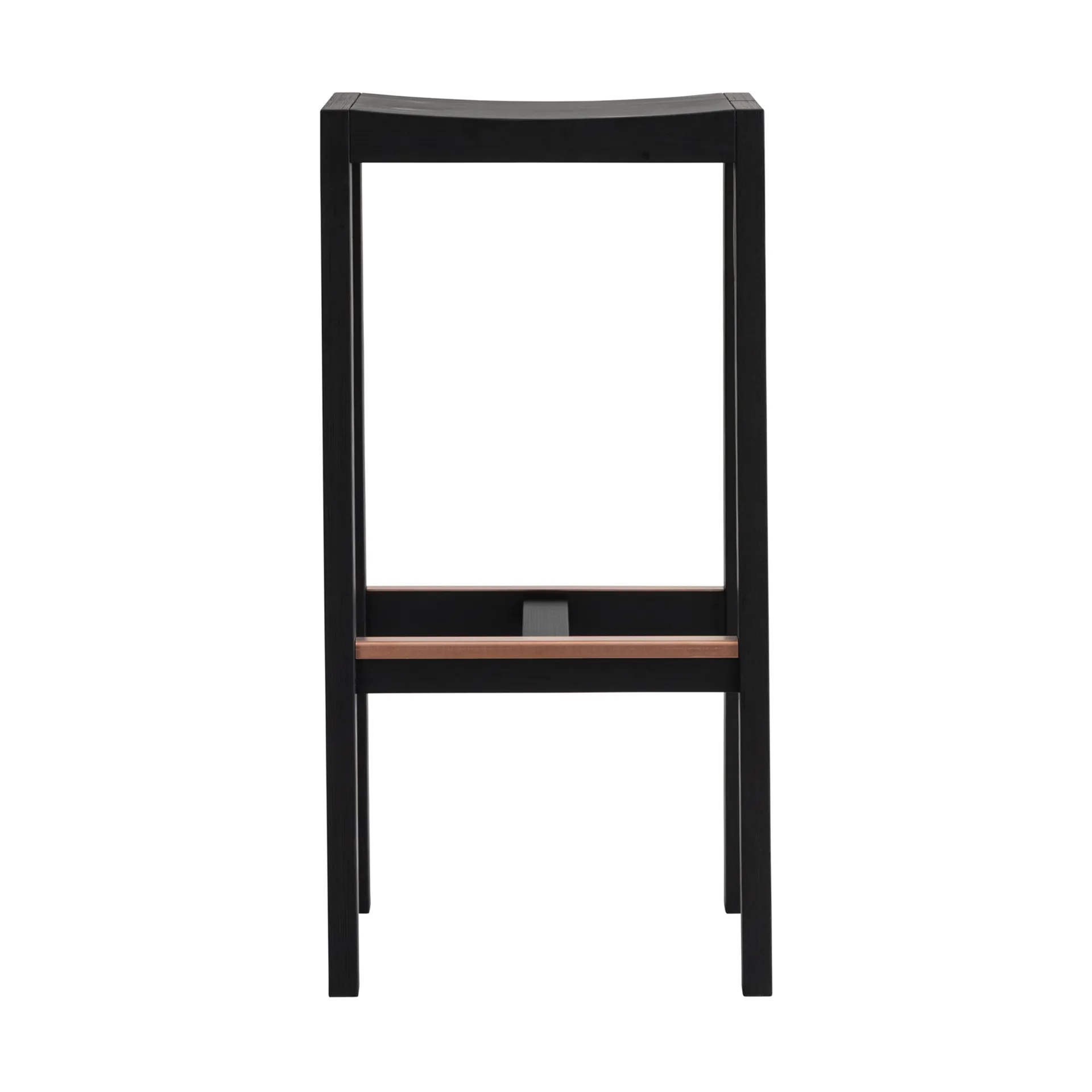 016 Maasto Bar Stool barpall, Svartbetsad furu, 75 cm Vaarnii
