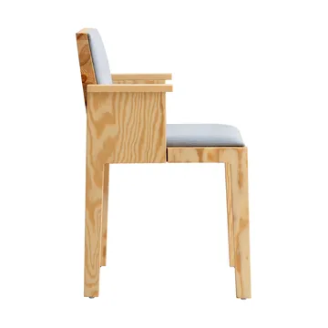 016 Maasto Dining Armchair karmstol - Matt oljevaxad furu, framsidesklädd grå - Vaarnii