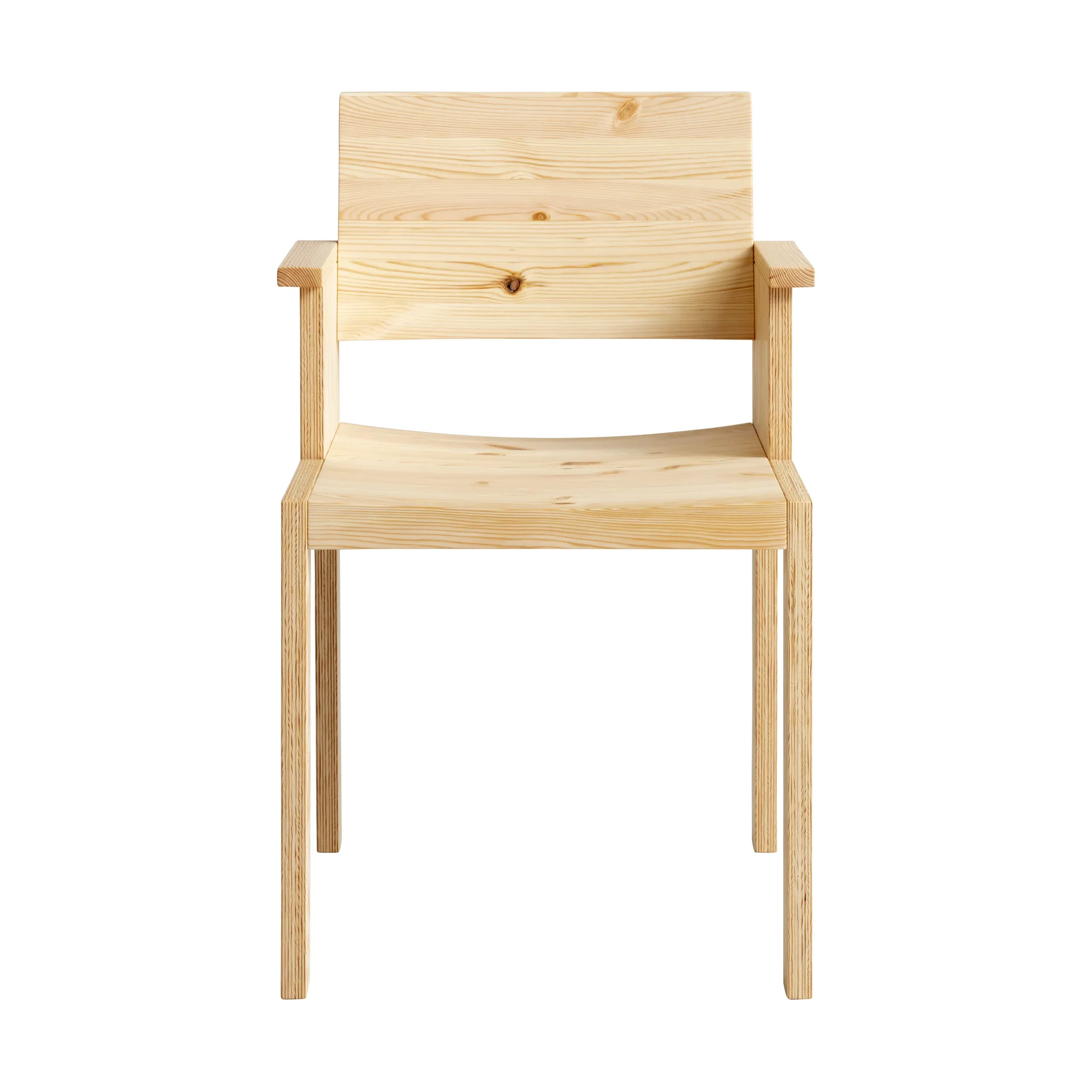 016 Maasto Dining Armchair karmstol, Matt oljevaxad furu Vaarnii