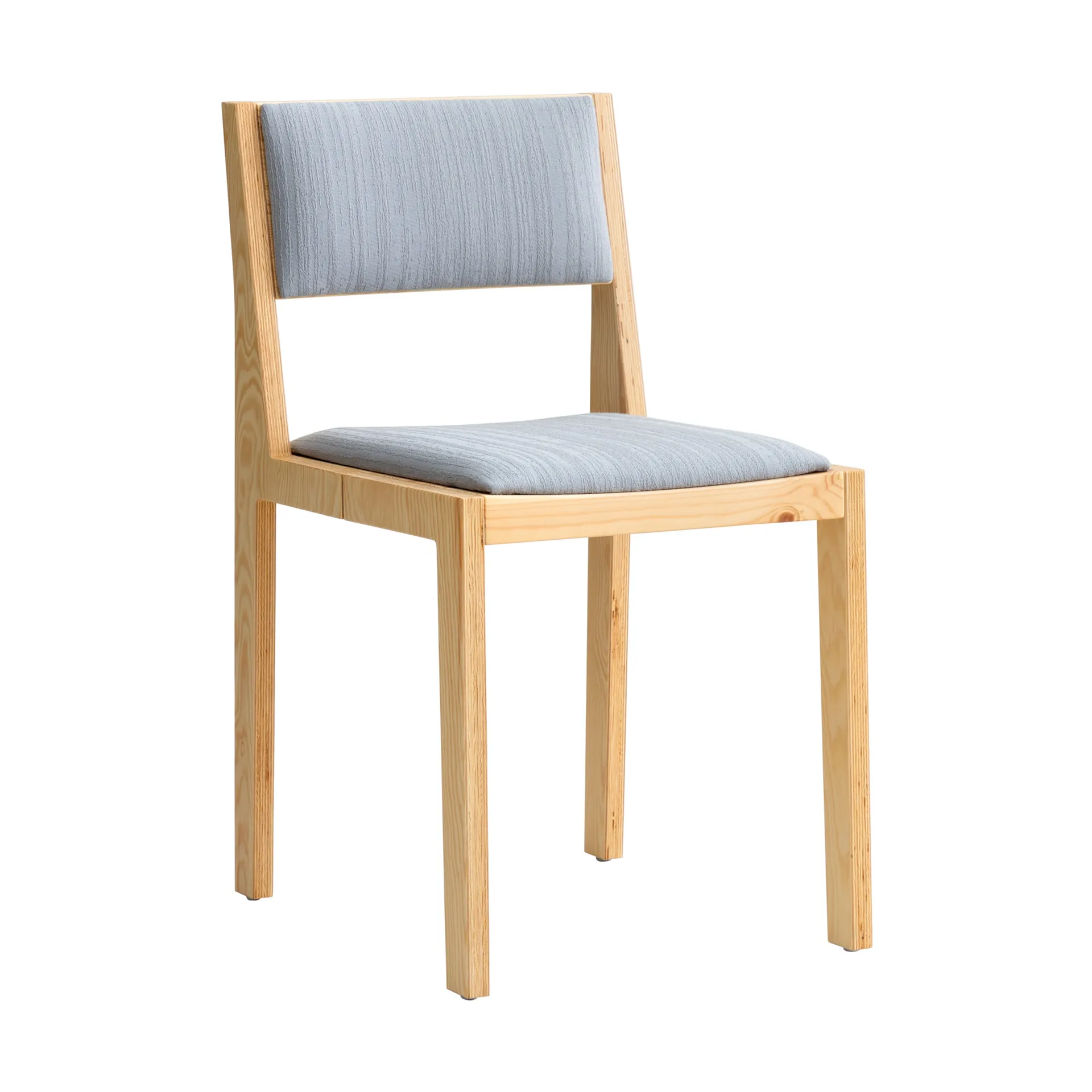 016 Maasto Dining Chair stol, Matt oljevaxad furu, framsidesklädd grå Vaarnii