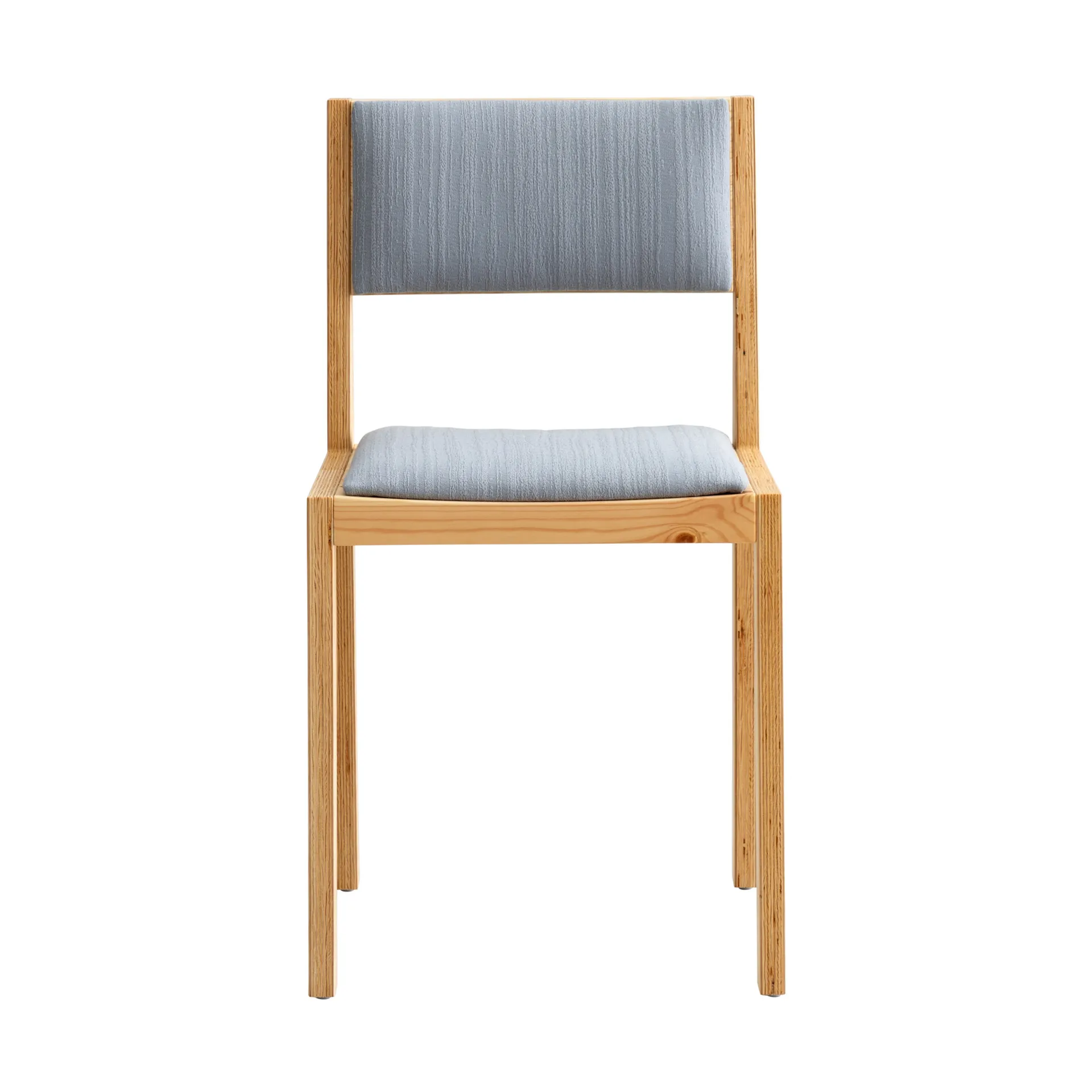 016 Maasto Dining Chair stol, Matt oljevaxad furu, framsidesklädd grå Vaarnii