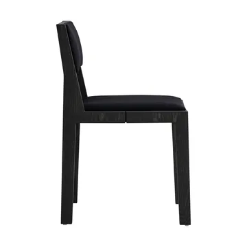 016 Maasto Dining Chair stol - Svartbetsad furu, framsidesklädd svart - Vaarnii