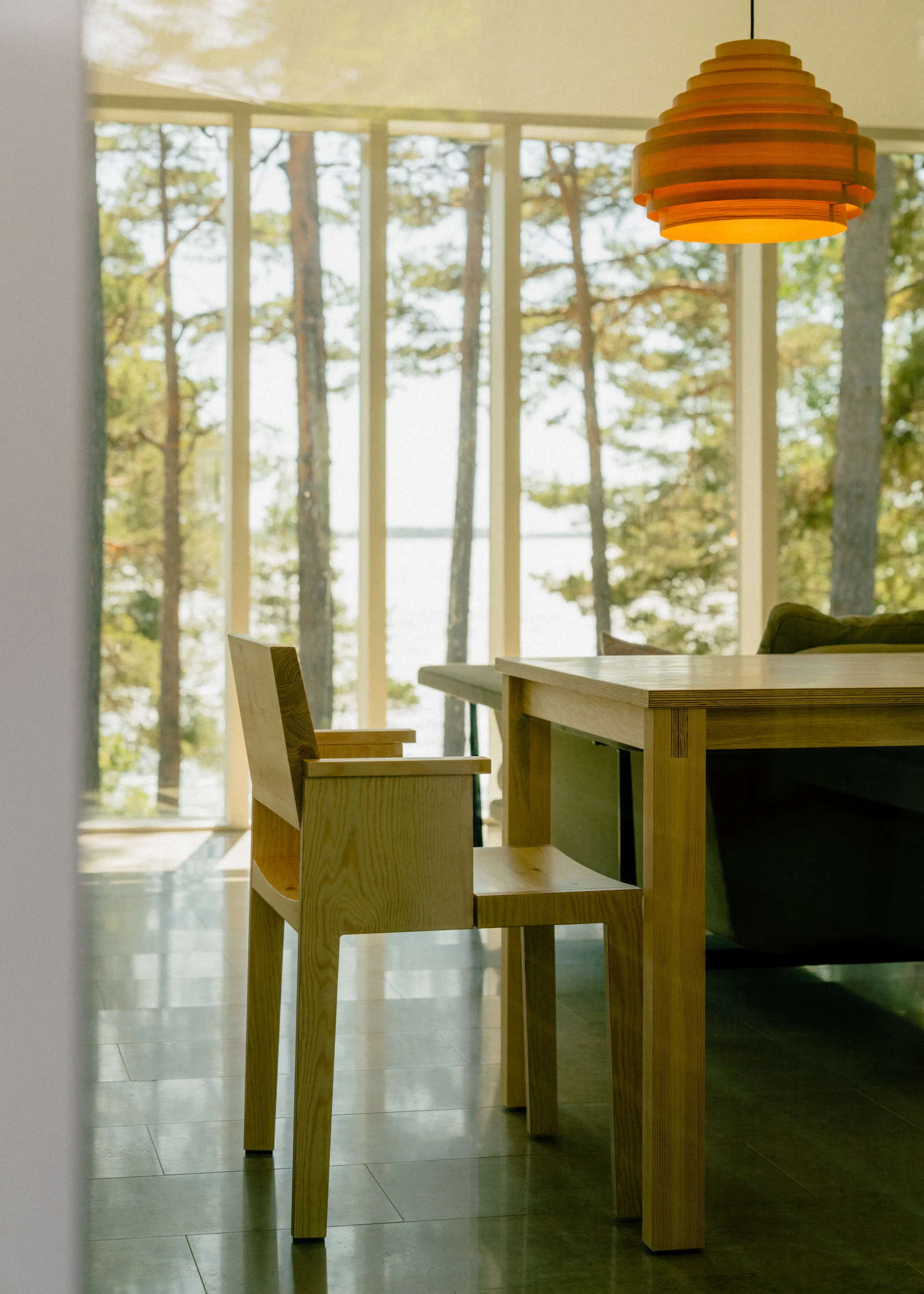 016 Maasto Table bord, Matt oljevaxad furu, 200x90x75 cm Vaarnii