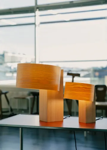 018 Hoop Table Lamp bordslampa - Matt oljevaxad furu, 34 cm - Vaarnii