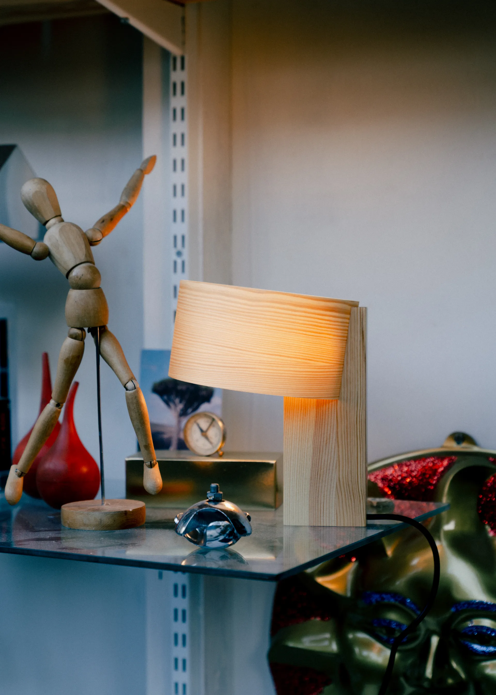 018 Hoop Table Lamp bordslampa, Matt oljevaxad furu, 34 cm Vaarnii