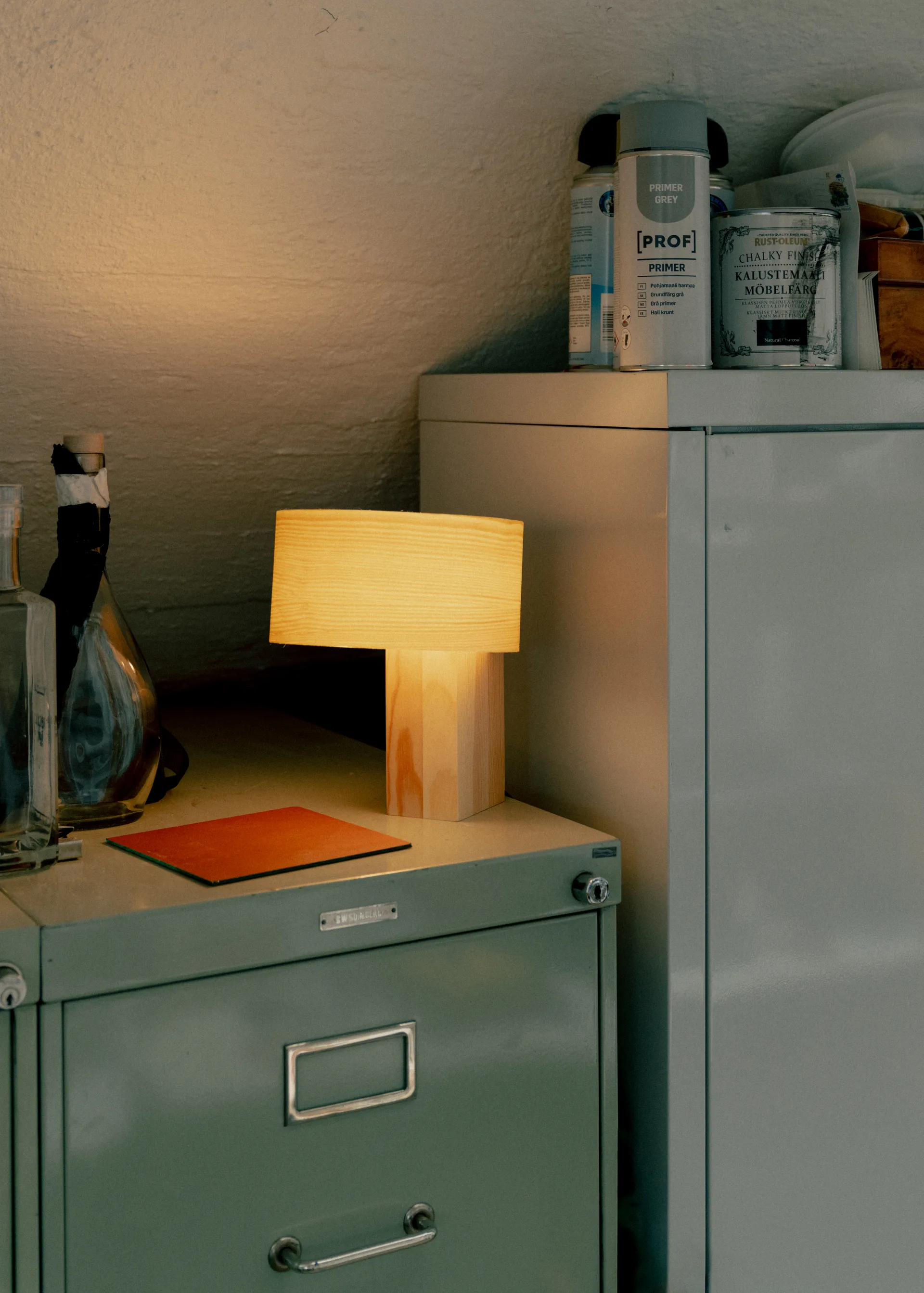 018 Hoop Table Lamp bordslampa, Matt oljevaxad furu, 34 cm Vaarnii