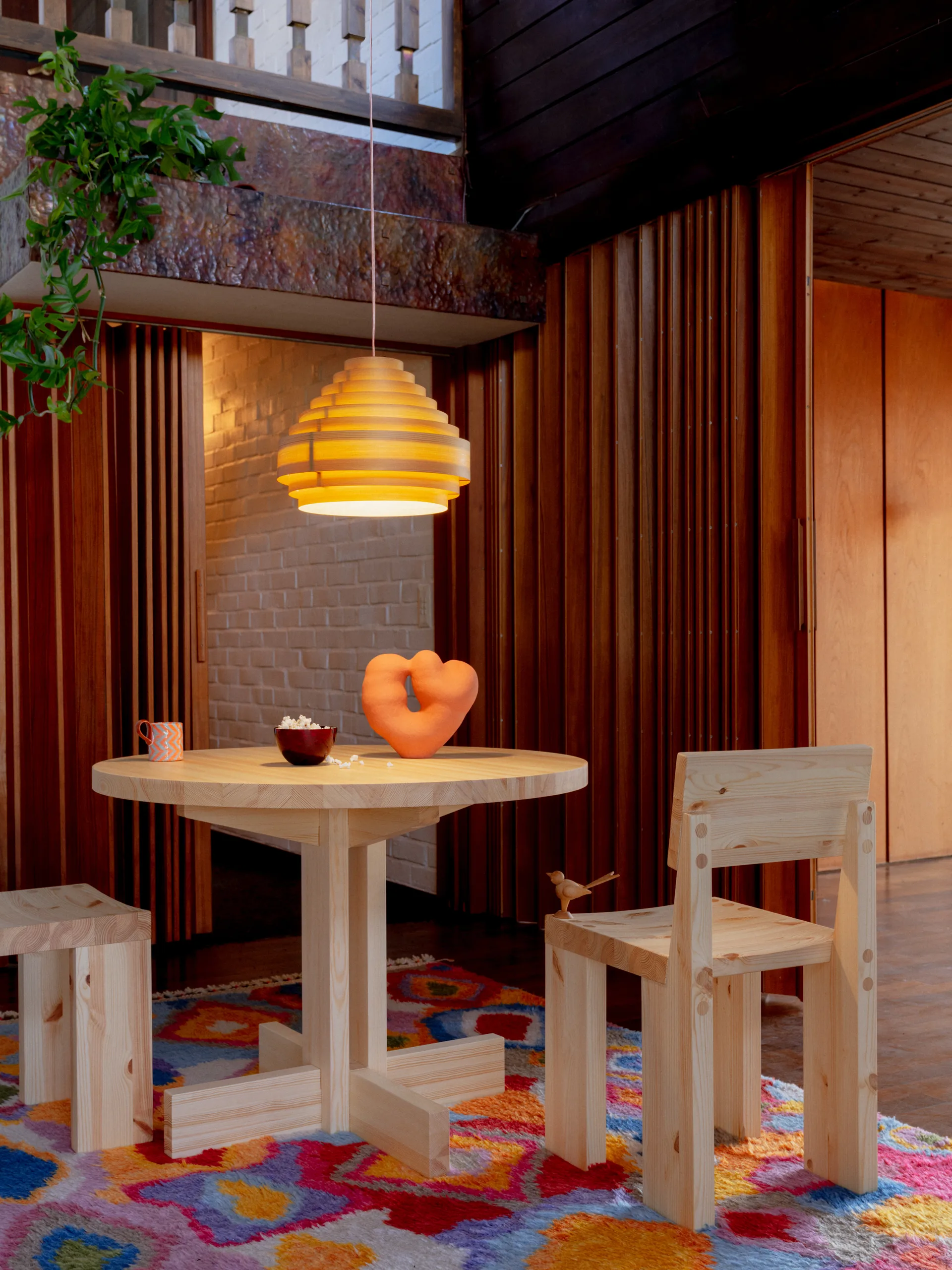 1001 Hans Pendant pendel, Matt oljevaxad furu, Ø38 cm Vaarnii