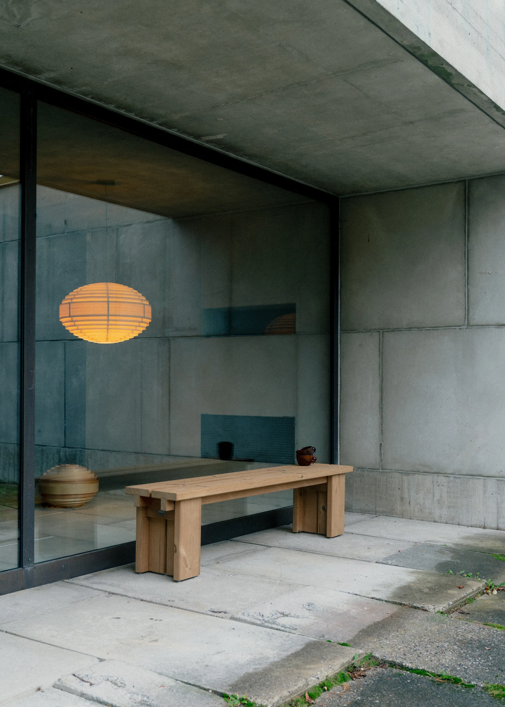 1002 Hans Pendant pendel, Matt oljevaxad furu, Ø46 cm Vaarnii