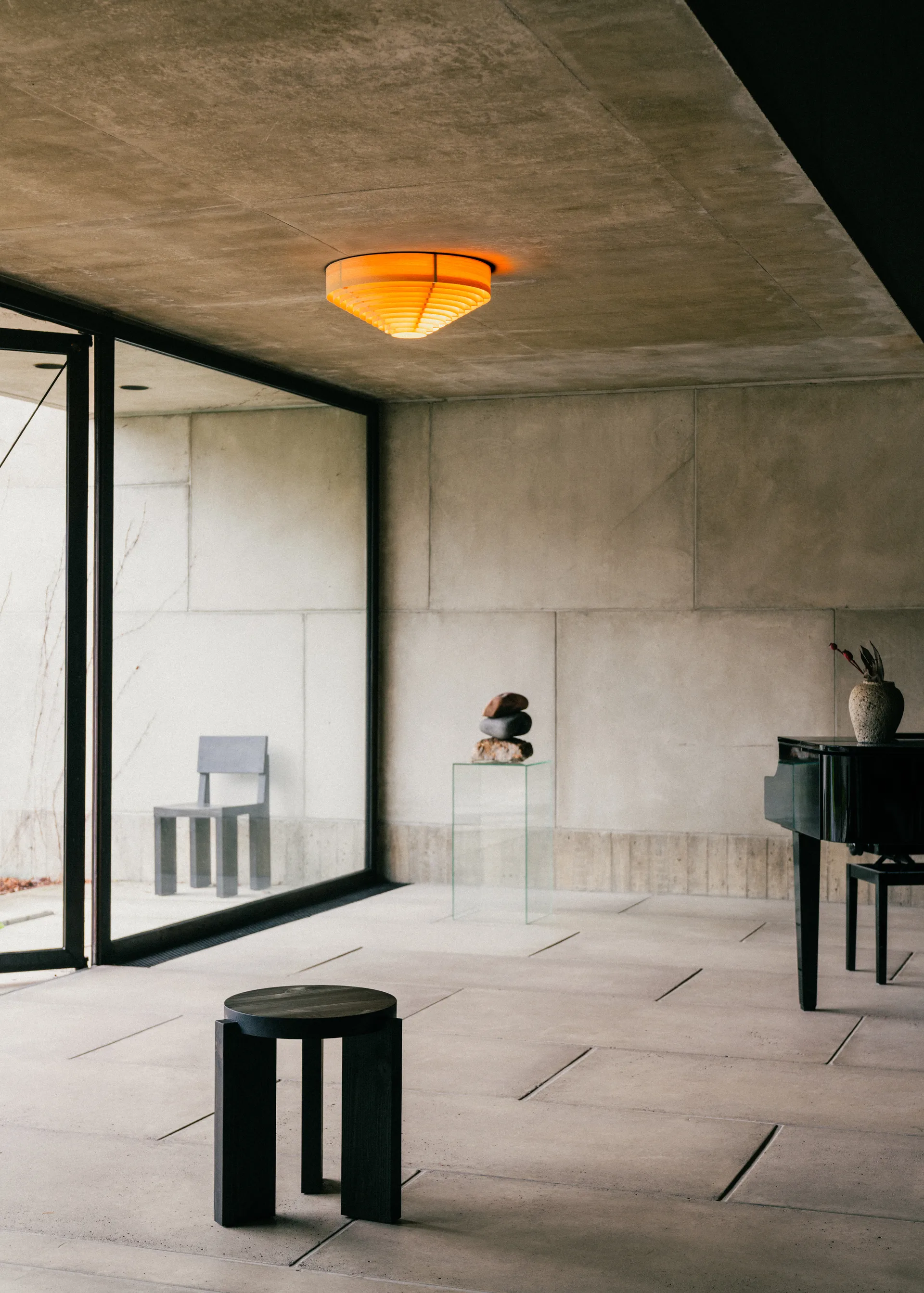 1005 Hans Ceiling Light plafond, Matt oljevaxad furu, Ø42 cm Vaarnii