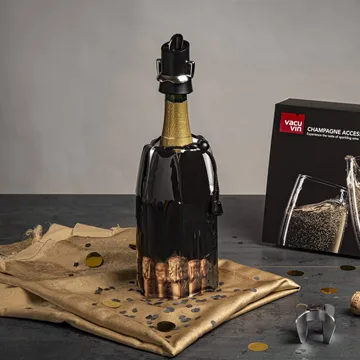 Vacuvin champagneförslutare och serverare - Svart - Vacuvin
