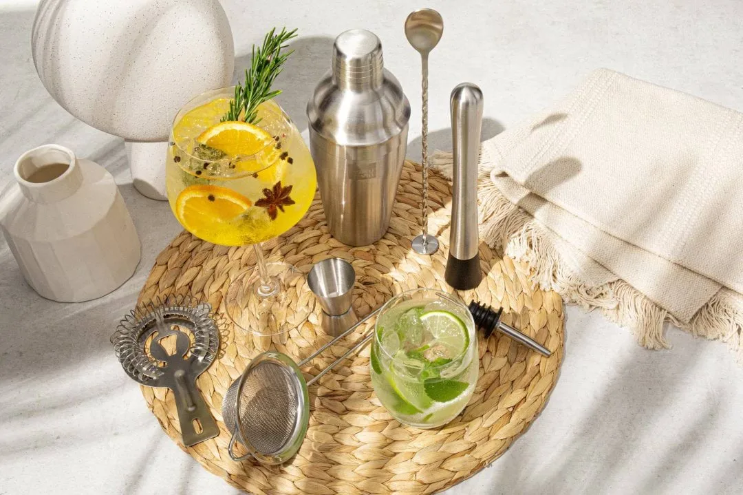 Vacuvin Lovers Bar In A Box cocktailset, Rostfritt stål, 7 delar Vacuvin