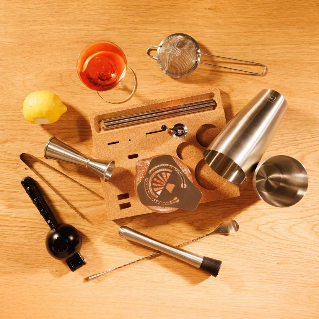 Vacuvin Mixologist Bar In a Box cocktailset, Rostfritt stål, 14 delar Vacuvin
