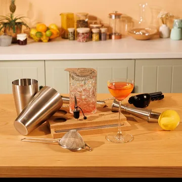 Vacuvin Mixologist Bar In a Box cocktailset - Rostfritt stål, 14 delar - Vacuvin