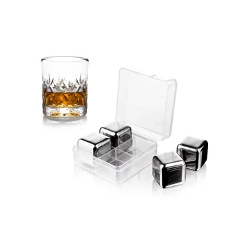Vacuvin whiskeystenar - Rostfritt stål, 4-pack - Vacuvin