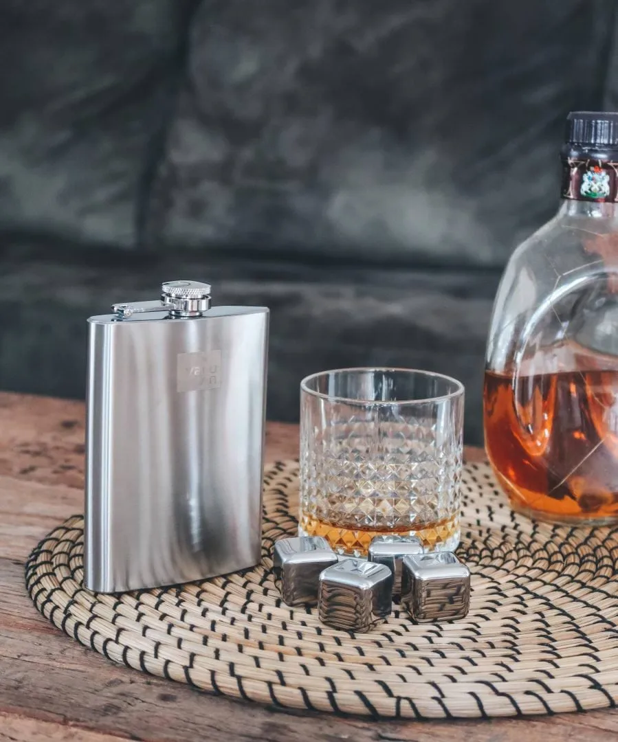 Vacuvin whiskeystenar, Rostfritt stål, 4-pack Vacuvin