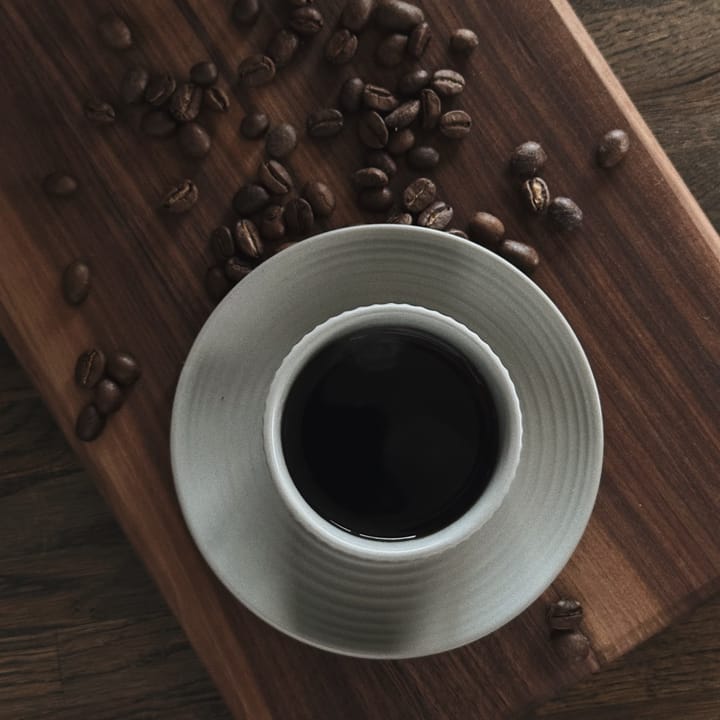 Duga espressokopp med fat 4-pack - Vit, sandgrå, antracit, svart - Vargen & Thor