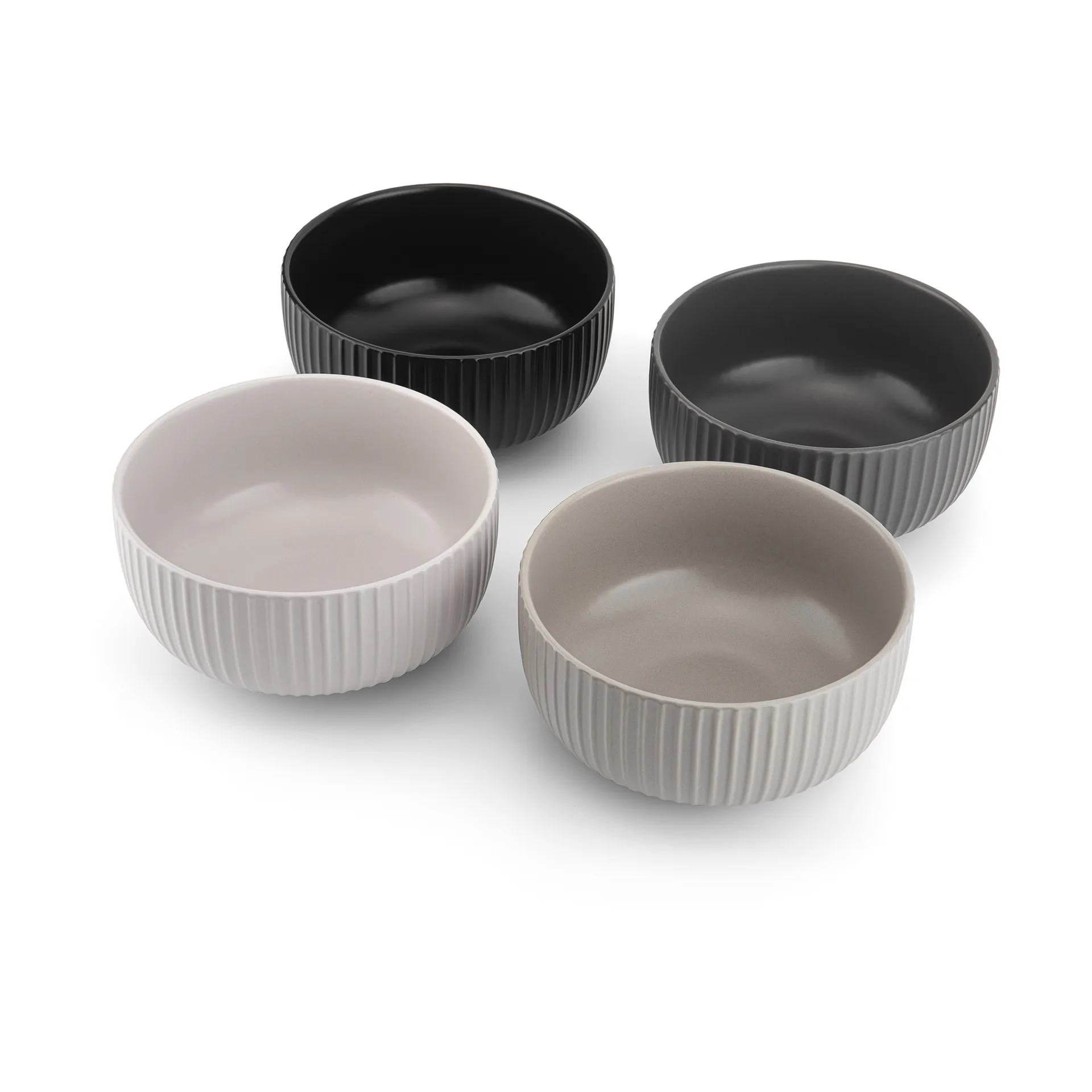 Duga flinga skål 70 cl 4-pack, Vit, sandgrå, antracit, svart Vargen & Thor