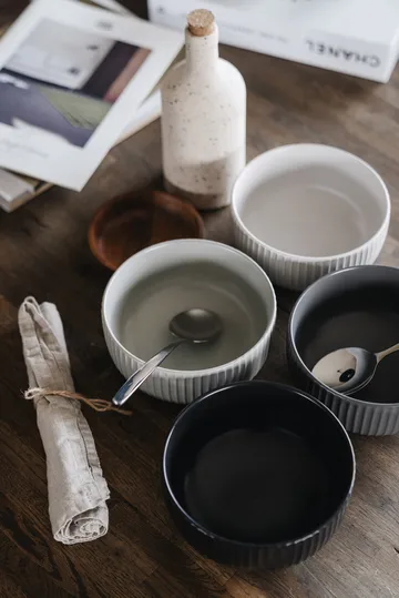 Duga flinga skål 70 cl 4-pack - Vit, sandgrå, antracit, svart - Vargen & Thor