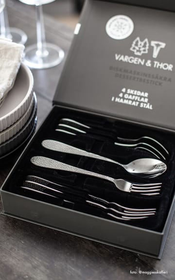 Frost dessert/förrättsbestick 8 delar - Onyx - Vargen & Thor