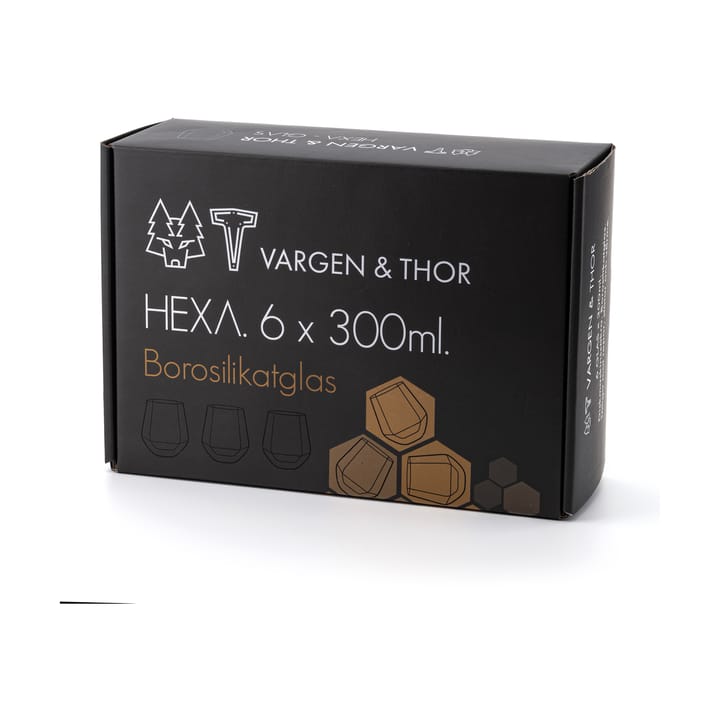 Hexa glas 30 cl 6-pack - Klar - Vargen & Thor