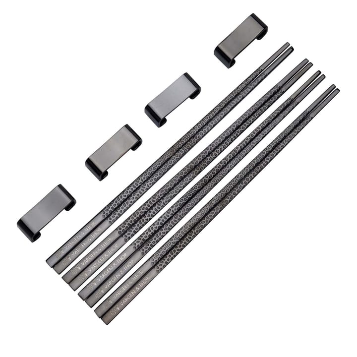 Kito Chopsticks ätpinnar 4-pack, Svart Vargen & Thor