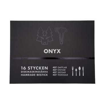Vargen & Thor bestickset 16 delar - Onyx, svart - Vargen & Thor
