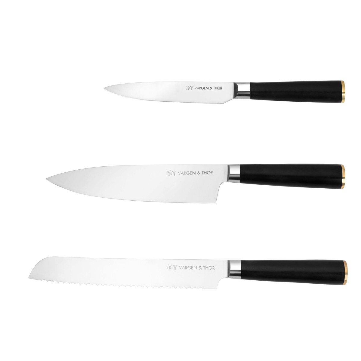 Vargen & Thor Vargavinter knivset 3 delar | Skandinavisk Design | Knivset | Svart