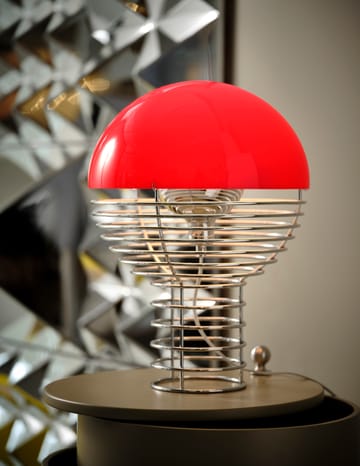 Wire bordslampa Ø30 cm - Chrome-red - Verpan