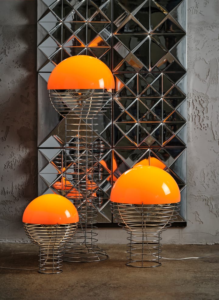 Wire bordslampa Ø40 cm, Chrome-orange Verpan