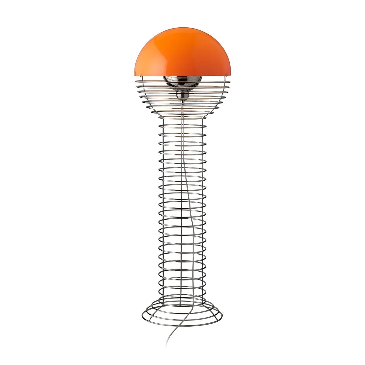 Verpan Wire golvlampa Chrome-orange