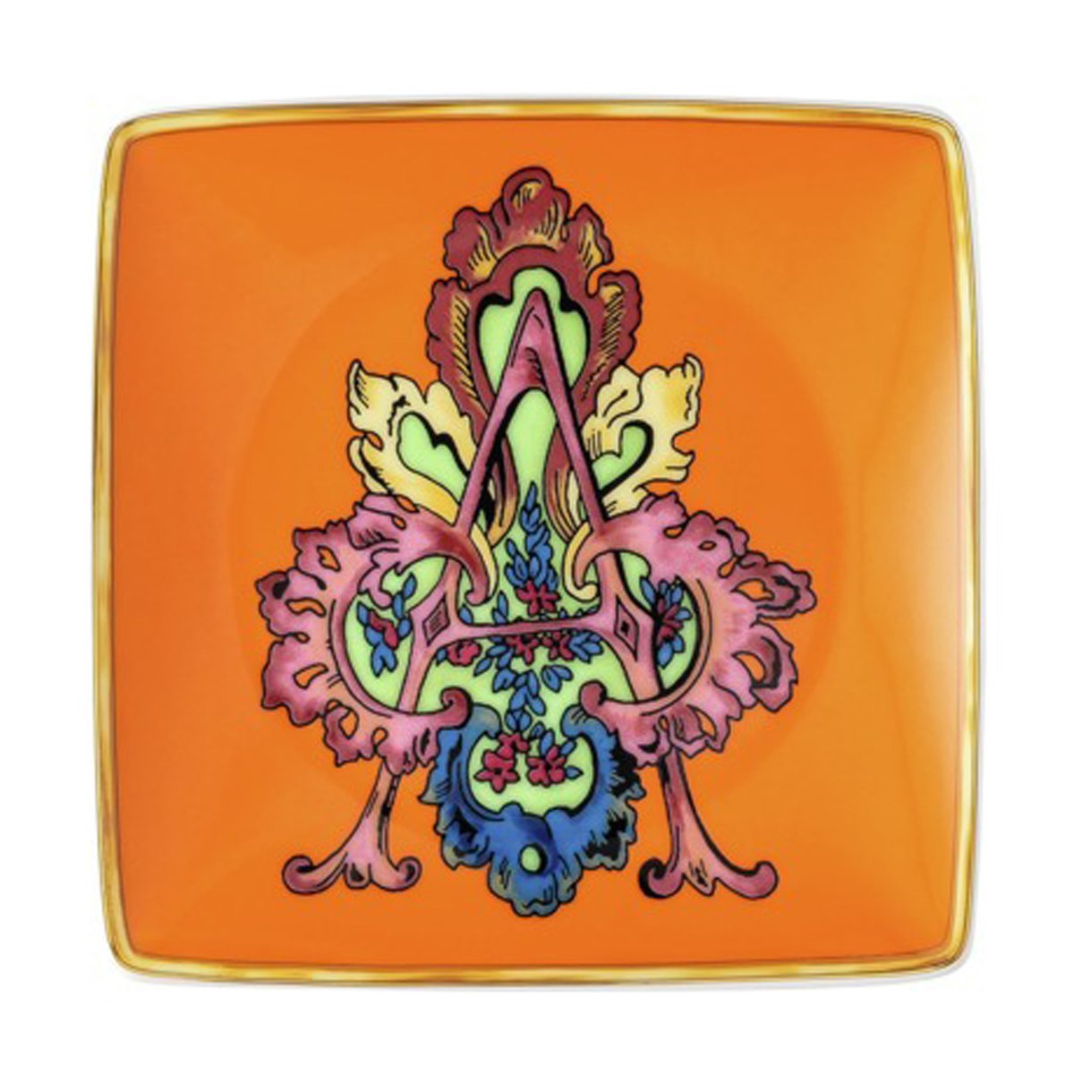 Versace Holiday Alphabet fat 12 cm A | Skandinavisk Design | Serveringsfat & Uppläggningsfat | Multi
