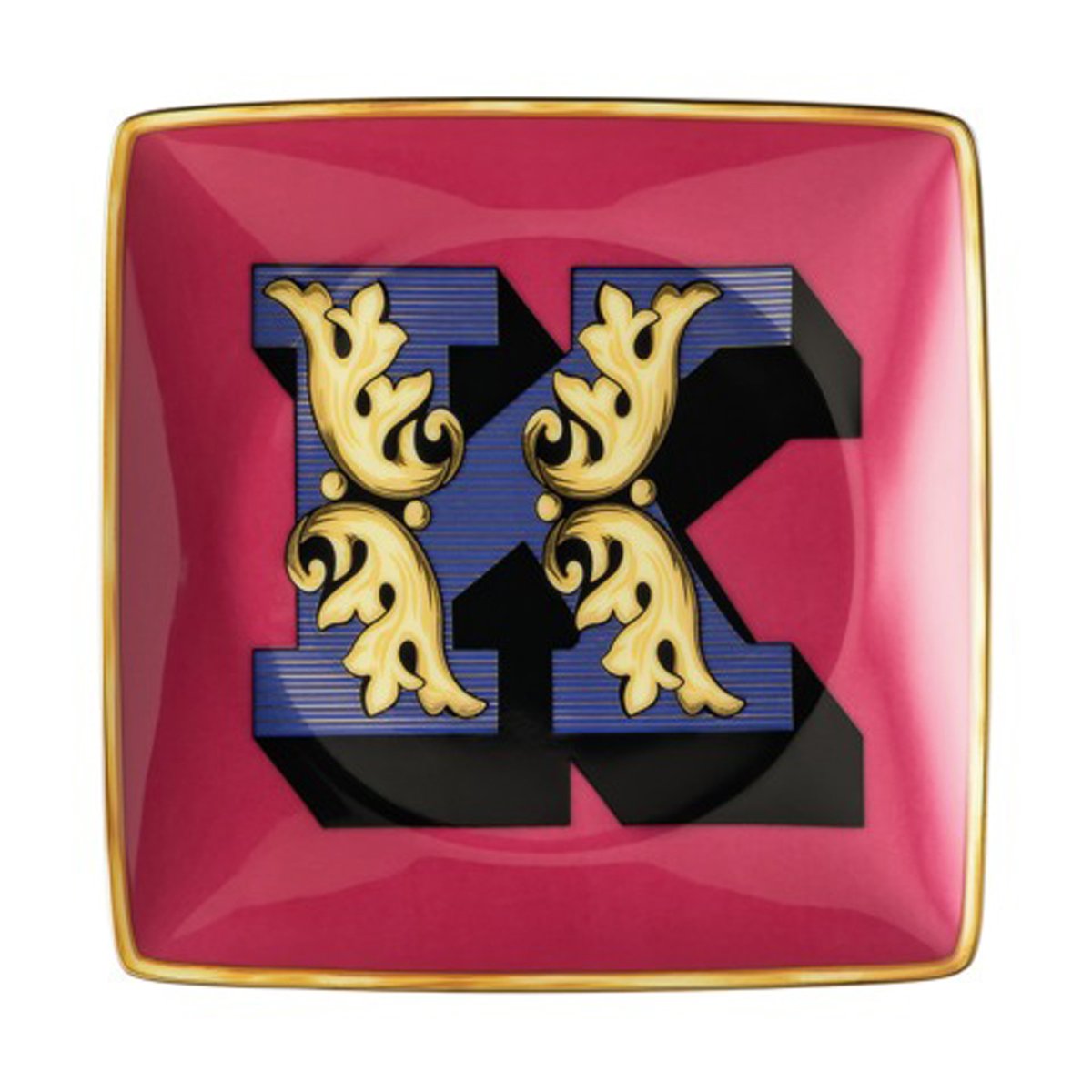 Versace Holiday Alphabet fat 12 cm K | Skandinavisk Design | Serveringsfat & Uppläggningsfat | Multi