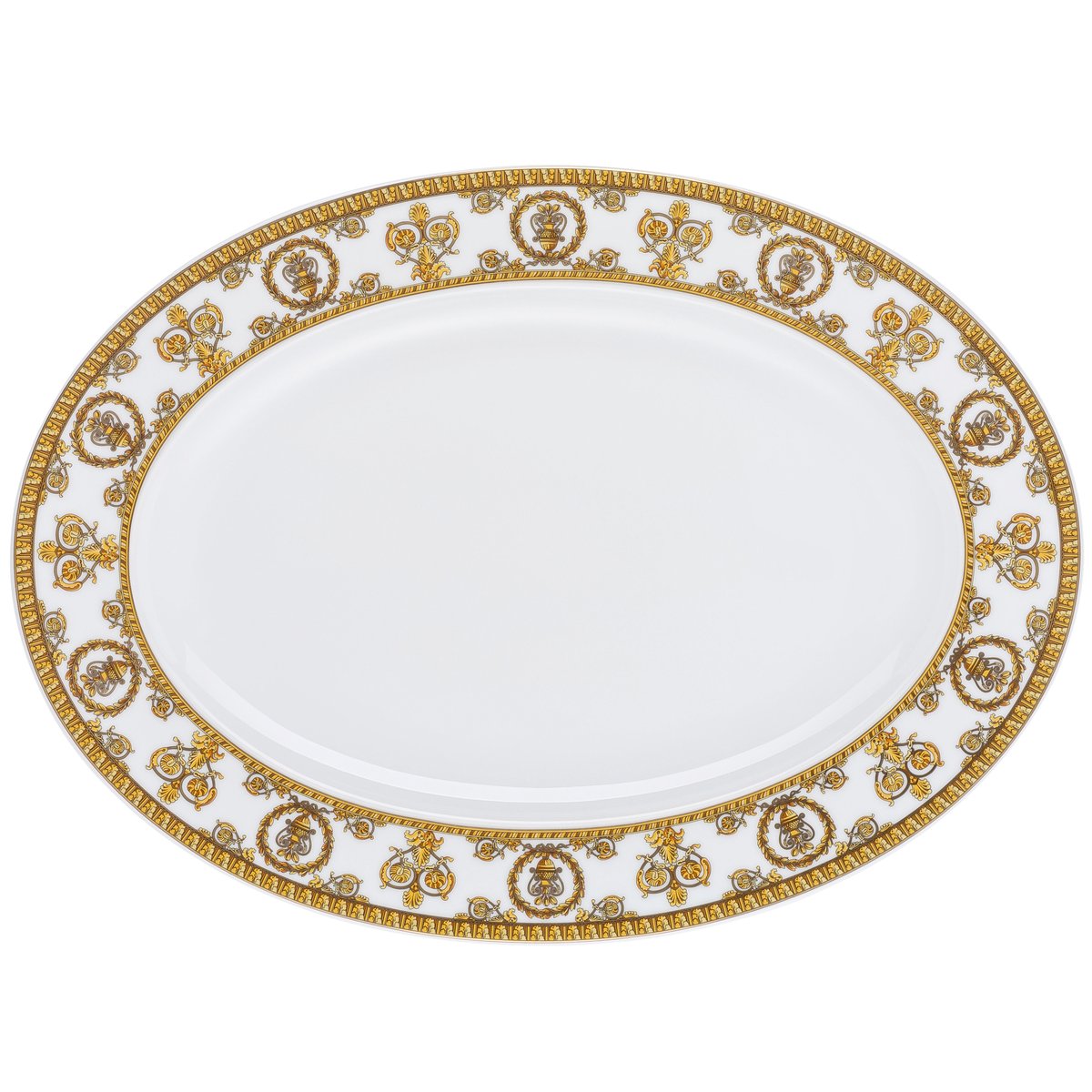 Versace I love Baroque uppläggningsfat Bianco | Skandinavisk Design | Serveringsfat & Uppläggningsfat | Guldfärgad