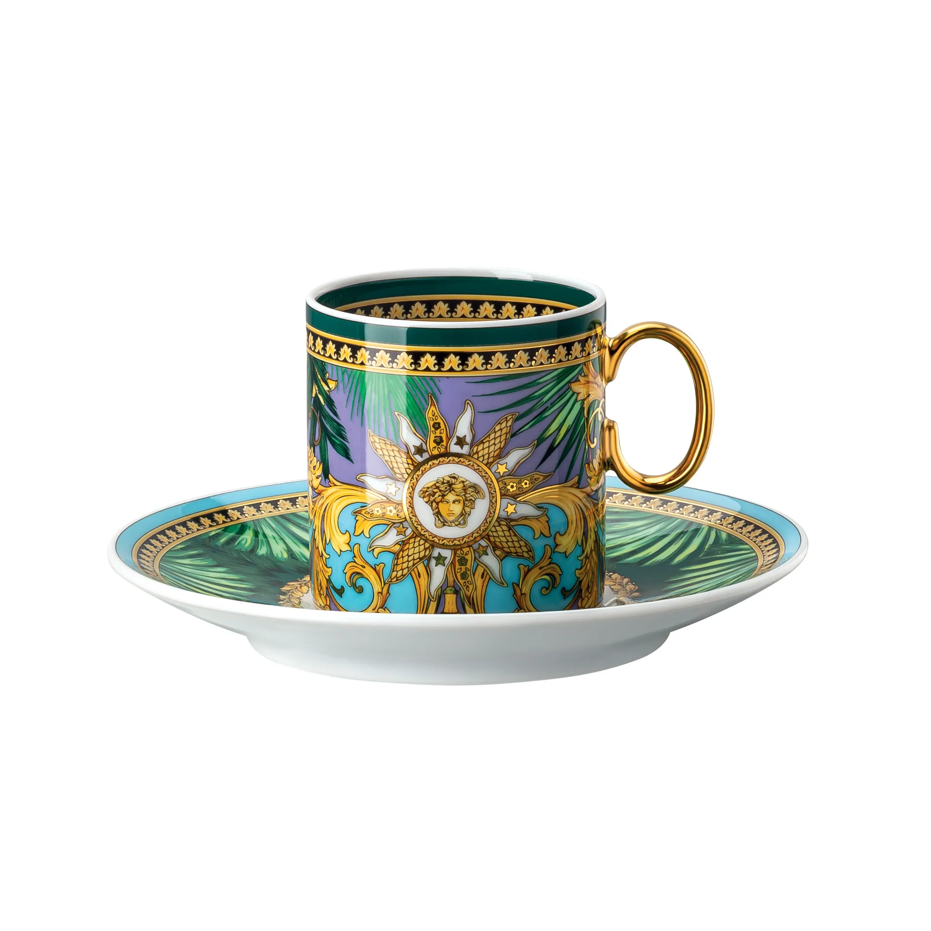 Versace Jungle Animalier espressokopp med fat, Multi Versace