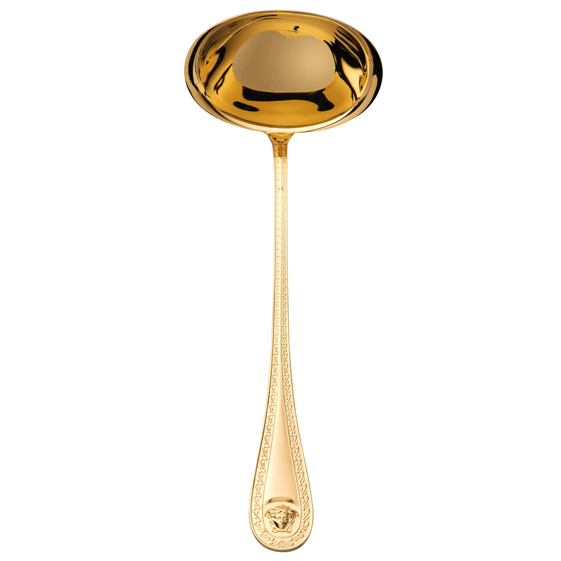 Versace Medusa soppslev, Guldpläterad Versace