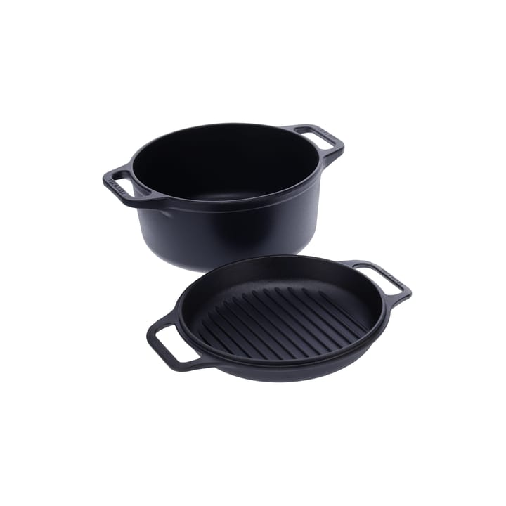 Combo Cooker gjutjärngryta-stekpannaset 2 delar - Svart - Victoria