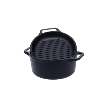 Combo Cooker gjutjärngryta-stekpannaset 2 delar - Svart - Victoria