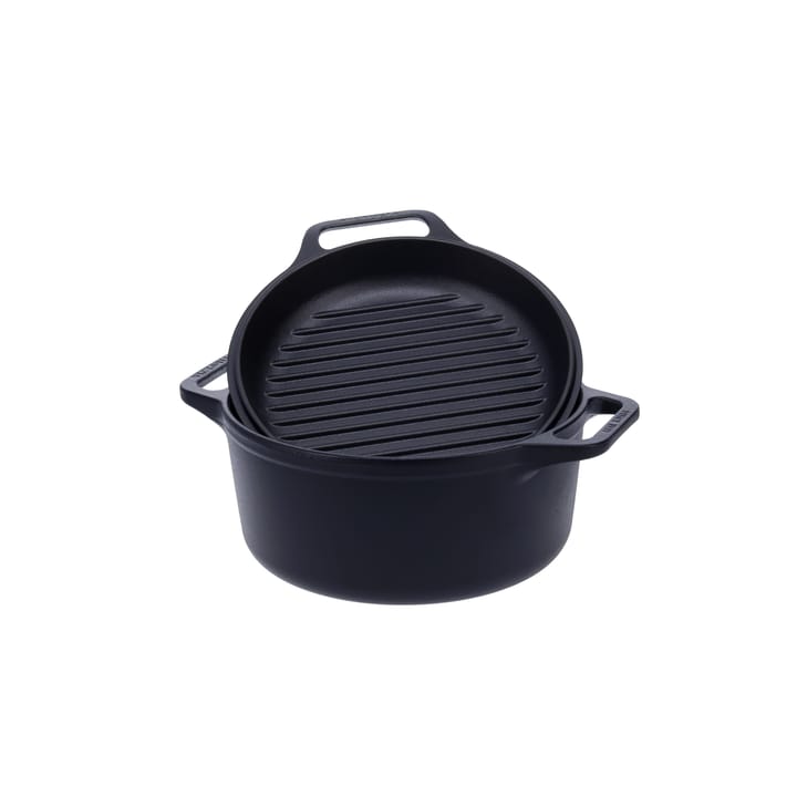 Combo Cooker gjutjärngryta-stekpannaset 2 delar, Svart Victoria