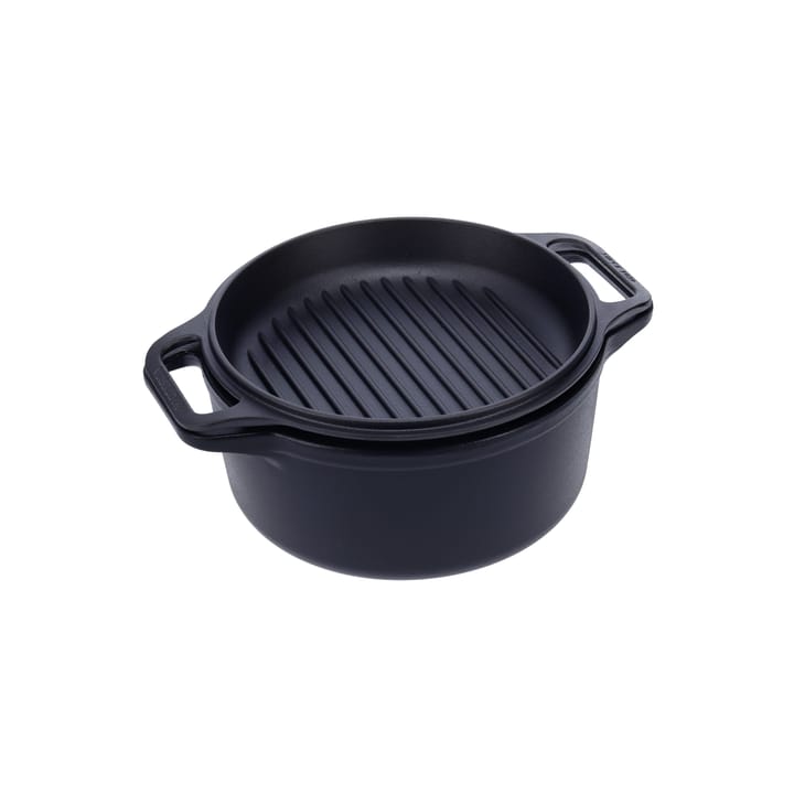 Combo Cooker gjutjärngryta-stekpannaset 2 delar, Svart Victoria