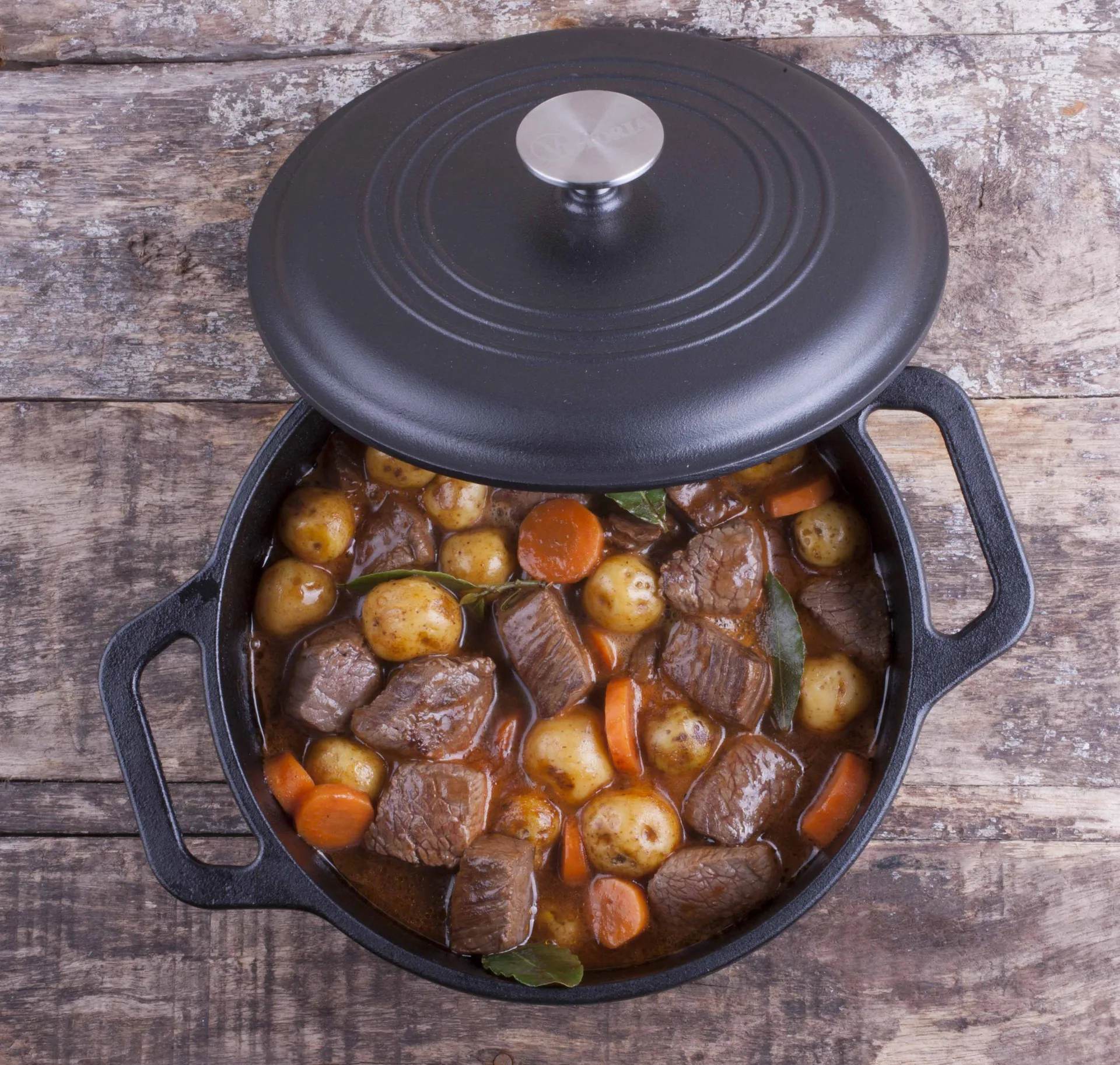 Gjutjärnsgryta 3,8 l, Svart Victoria