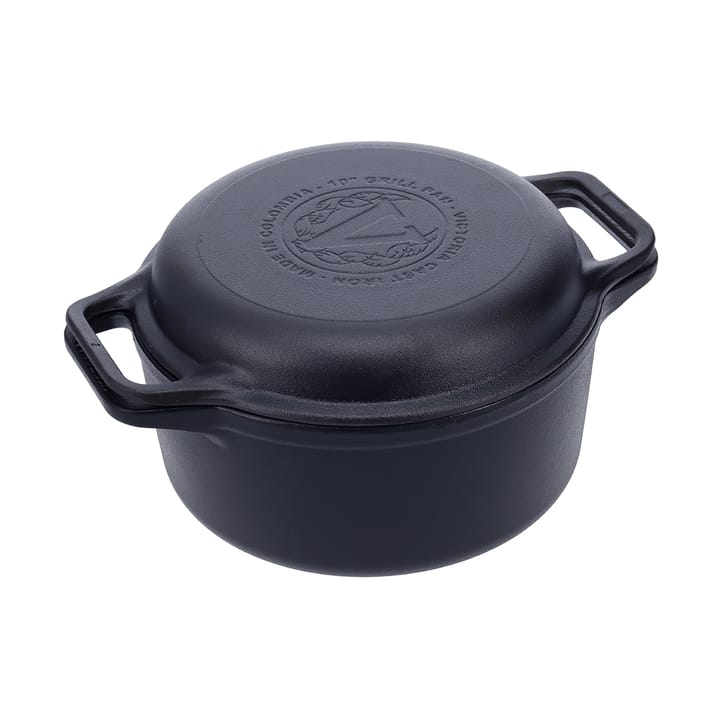 Gryta och grillpanna gjutjärn pre-seasoned - 2 delar - Victoria