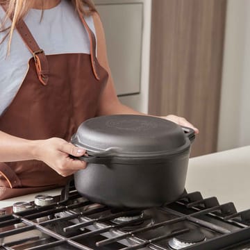 Gryta och grillpanna gjutjärn pre-seasoned - 2 delar - Victoria