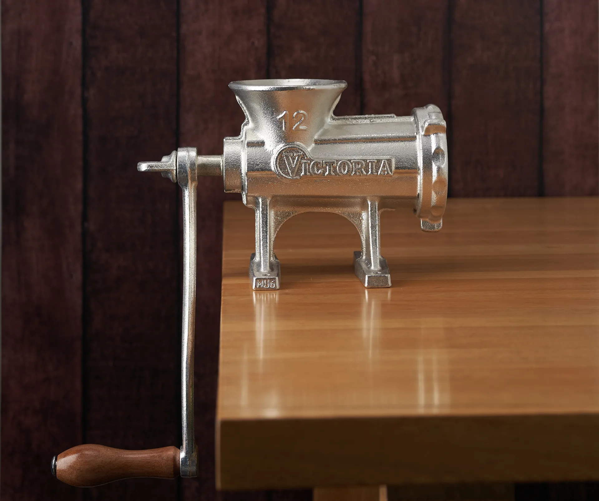 Nr 12 Manuell köttkvarn 15,5x21 cm, Silver Victoria