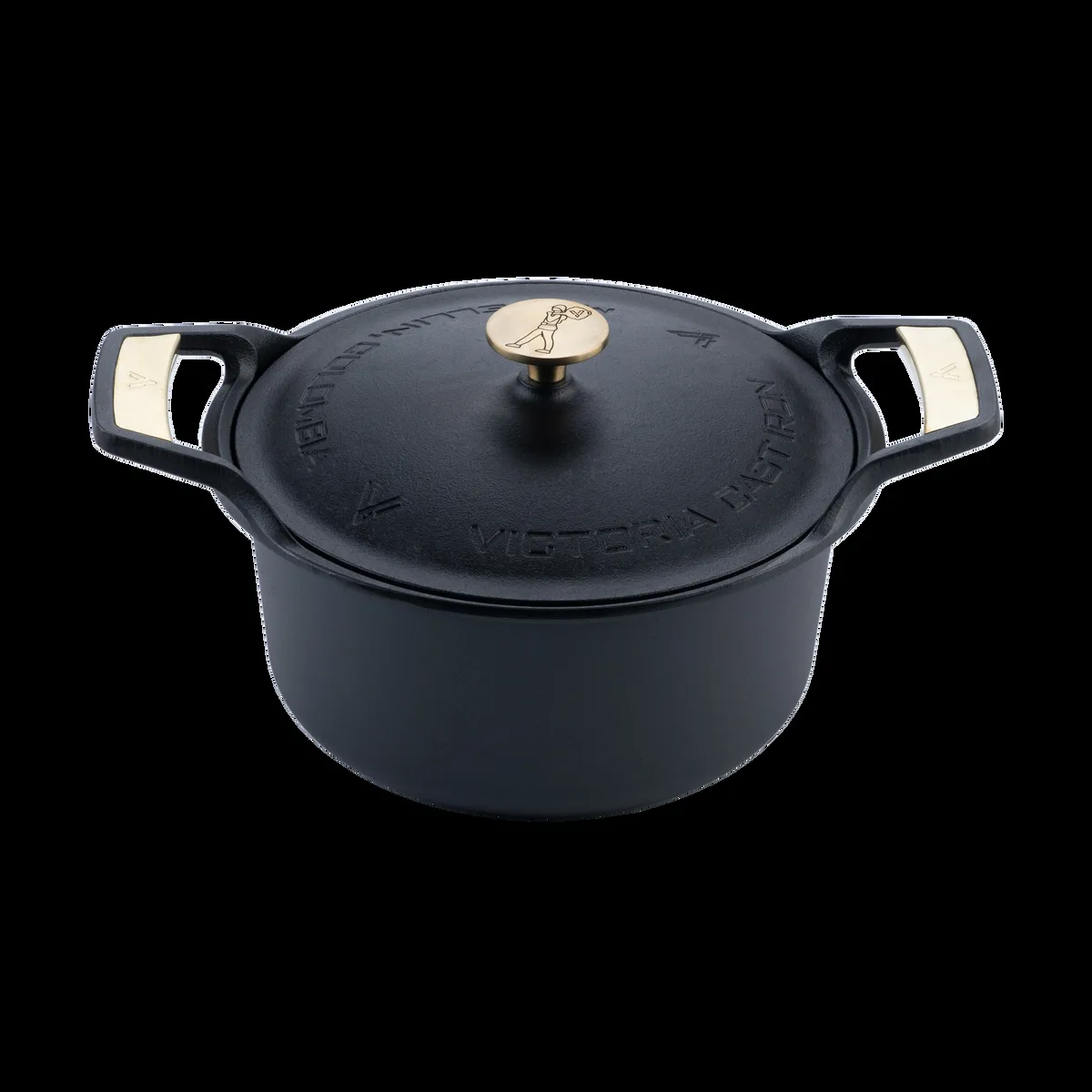 Victoria Signature gryta med lock gjutjärn 5,5 liter Svart