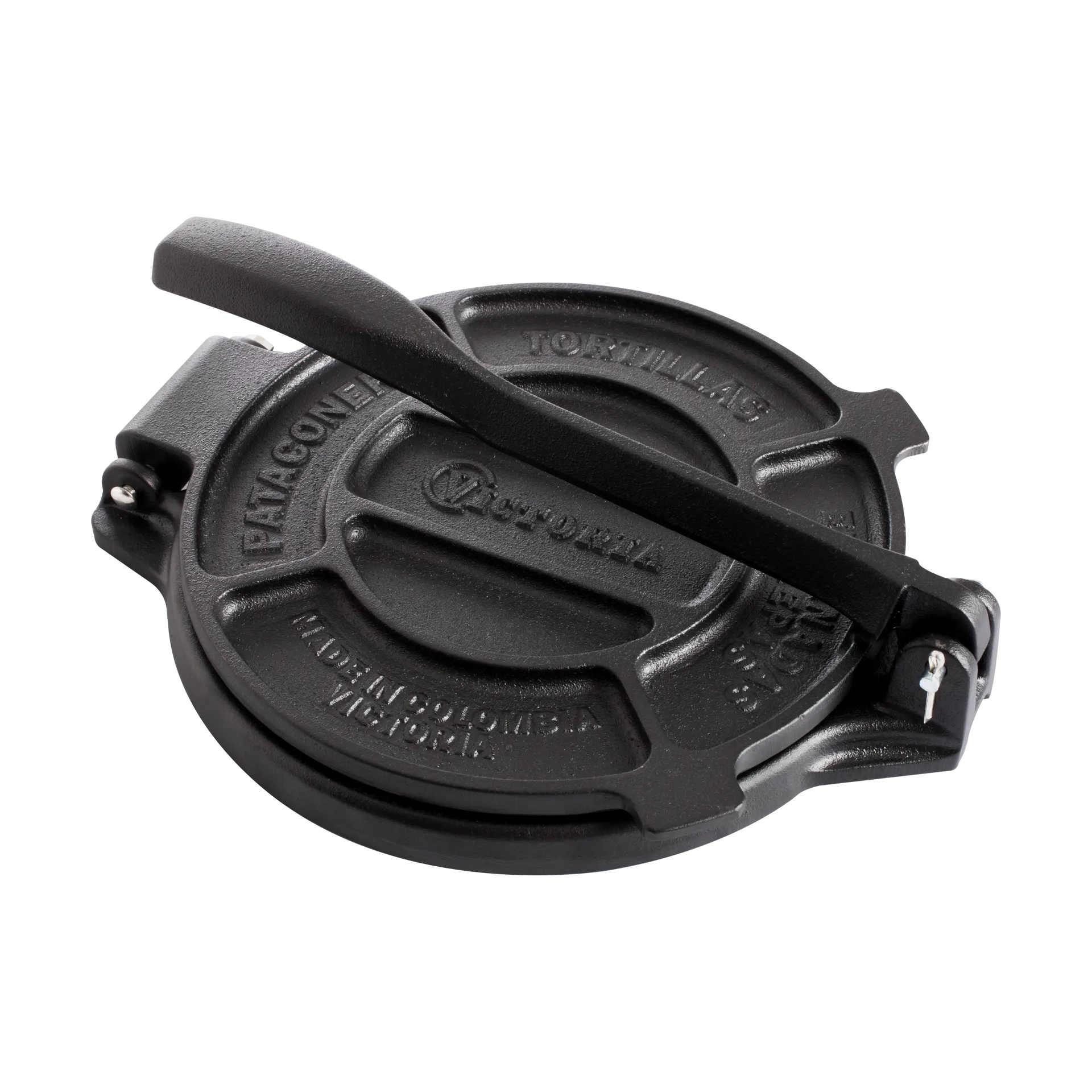 Tortillapress gjutjärn 20 cm, Svart Victoria