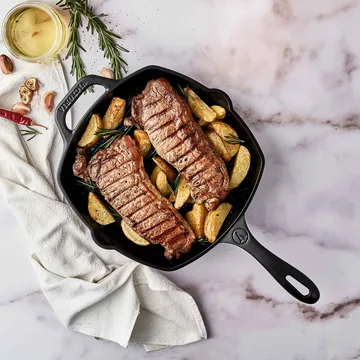 Victoria fyrkantig grillpanna gjutjärn enameled - 44,1x28,4 cm - Victoria