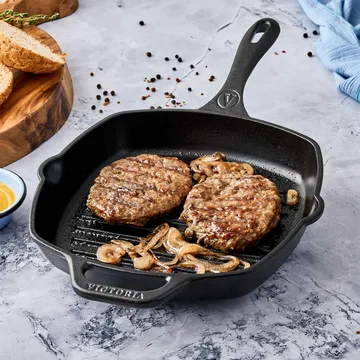 Victoria fyrkantig grillpanna gjutjärn enameled - 44,1x28,4 cm - Victoria