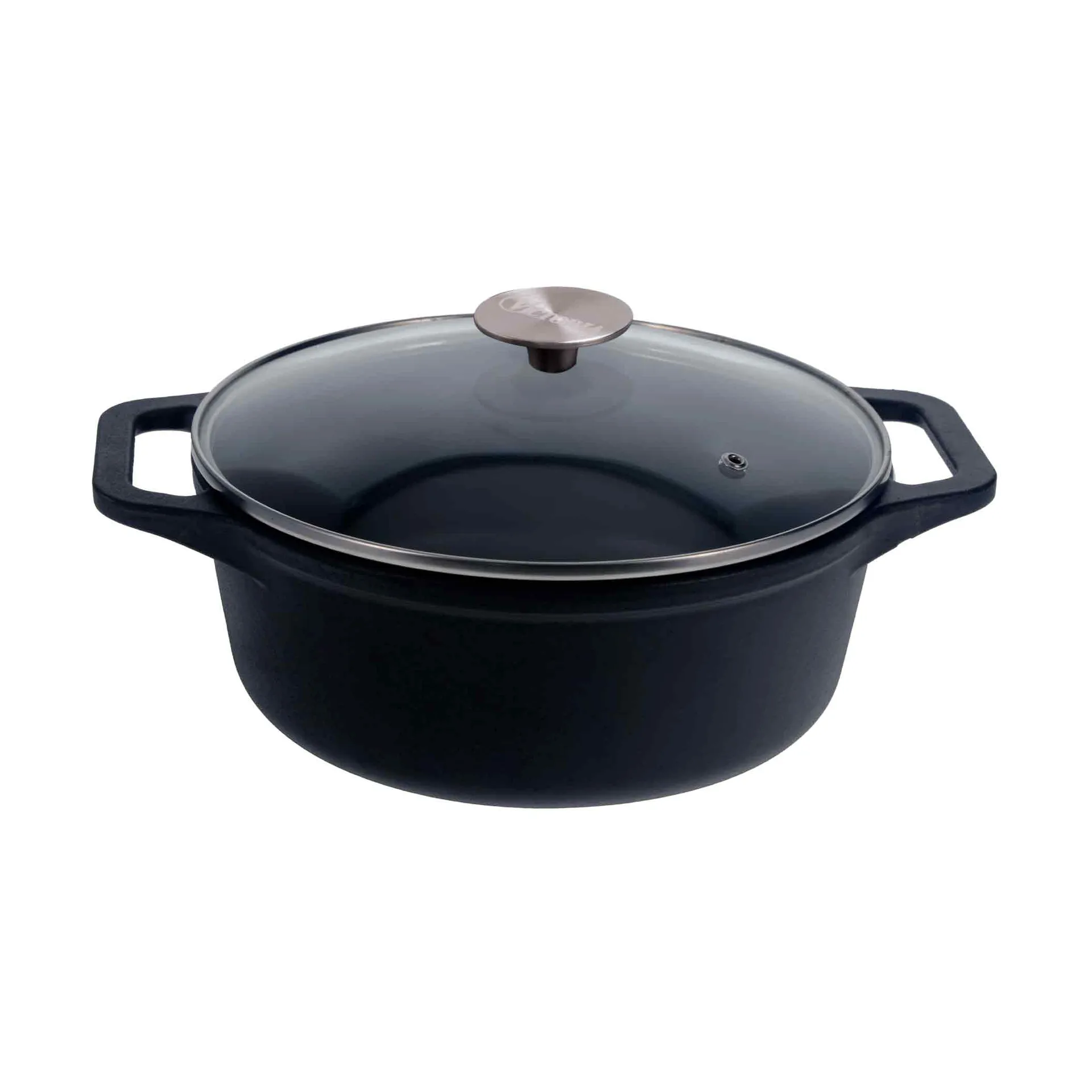 Victoria gryta gjutjärn glaslock enameled, 3,8 L Victoria