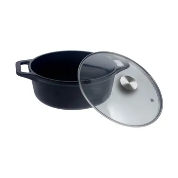 Victoria gryta gjutjärn glaslock enameled - 3,8 L - Victoria